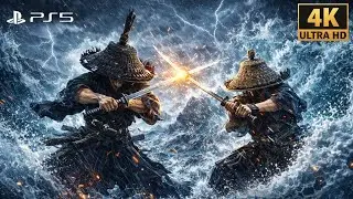 (PS5) Ghost of Tsushima &ndash; EPIC Duel of Crashing Waves 🌊 | 4K ULTRA HD Samurai Battle