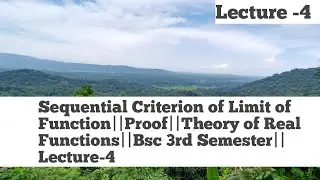 Sequential Criterion of Limit of Function||Proof||Bsc 3rd Sem||Theory of Real Functions||Lecture-4