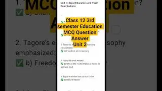Class 12 Education Chapter 2 | Great Educators & Their Contributions | 3rd Semester 2025 Suggestion
