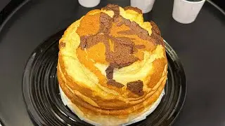 Fluffiest Marble Cotton Cheese Cake || Melt in Mouth Chiffon Cheese Cake Recipe