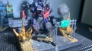 City war Battlefield Diorama | Transformer | Optimus Prime Diorama