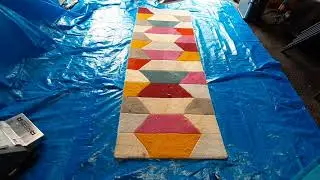 Removing Dog Urine From Colourful Wool Rug - Very Satisfying