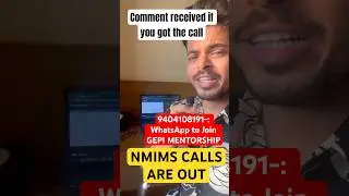 NMIMS CALLS ARE OUT | CONGRATS EVERYONE |