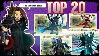 AQW: TOP 20 COOL Char Page List | RANDOM LEVELS (2020) #1