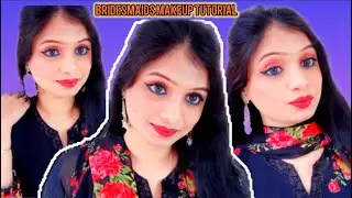 Glam step by step bridesmaids/ wedding/ party makeup tutorial in Hindi //beginners makeup tutorial