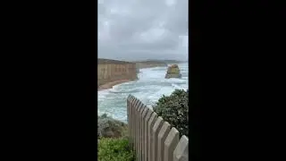 Waterfall Defies Gravity Due to Strong Winds at Victoria Park