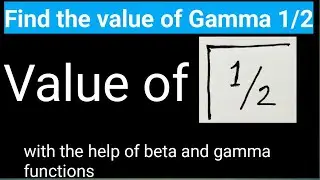 The value of Gamma 1/2.#math #highermathematics #integralcalculus
