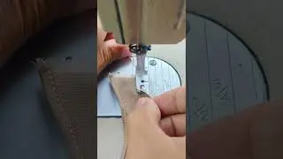 Sewing the edge of the fabric using a special foot
