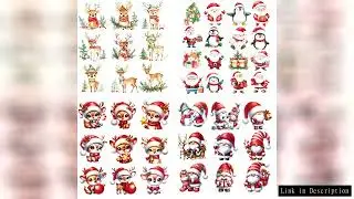 Christmas fawn, Santa Claus pattern heat transfer sticker DIY hot paint paste Heat transfer paste ir
