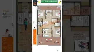 35 by 60 Feet House Plan, 3BHK House Plan, 233 Sq yards House Plan, Single Floor Retirement House