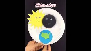 Solar Eclipse Paper Plate Craft | Solar Eclipse Craft | #Crafts #shorts #ytshorts #ytshortsvideo