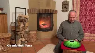 Erd Kl&auml;nge: Kigonki Enki &ndash; Terra - C-moll - 8-T&ouml;ne Master Hand Pan - Tank Drum by feeltone  🌍🎵🪘🌿✨🟢