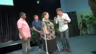 Polio sufferer painful knee healing miracle - John Mellor Healing Evangelist