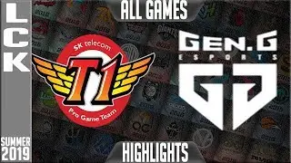 SKT vs GEN Highlights ALL GAMES | LCK Summer 2019 Week 7 Day 1 | SK Telecom T1 vs Gen.G