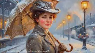 Living Canvas | Claude Monet's Steam Train in Winter Light | 4K Visual Poem