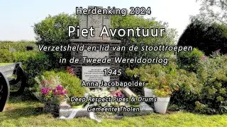 Herdenking  Piet Avontuur, verzetsheld en lid stoottroepen - 2024 - Omroep Tholen - Omroep Tholen