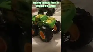 Gunkster and Grave Digger Vs Draginoid In a Nutshell: @onebadghoulrhinomite2008