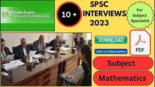 SPSC Math Interview Questions 2023 For Subject Specialist #Interview #maths  #Questions #Commission