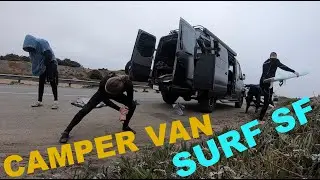 First ride in a SPRINTER VAN to SURF IN OCEAN BEACH SF!!