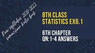 8th class //6 chapter Statistics EX: 6.1/Qn 1-4//prove that detailed Answers.