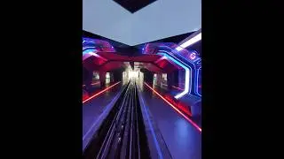 Tron Lightcycle Run with Ares Overlay front row POV #tronlightcyclerun #tronares #disneyworld