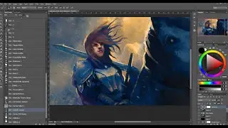 9.11.24 // Personal fantasy painting, testing brushes and effects!