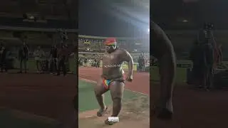 Dr Congo national football team fan during their game against Nigeria last Sunday
