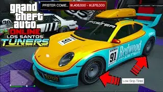 GTA 5 Online Tuners - NEW Jump Drifting PFISTER Comet S2 Low Grip Tires Build!
