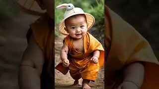 so cute Little Monk 🤯💯💯🤯 #shivi #cute song so cute baby 🐥 Little Monk 🤯 #shortvideo #viralvideo