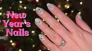 DOING MY NAILS FOR NEW YEAR’S! ✨ Nail Prep + Builder Gel + Magnet Gel + 3D Nail Art!