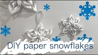 Make a paper snowflake ❄️, easy tutorial #diycrafts #winterdiy #papersnowflaketutorial