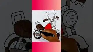 Bike coloring #shorts #coloring #art #bike #bullete
