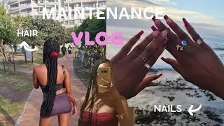 Mini Maintenance vlog🎀: Hair and Nails, getting ready for December / South African Youtuber