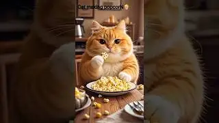 cat making popcorN 🍿✨#cat #catmemes #popcornreaction #foryou