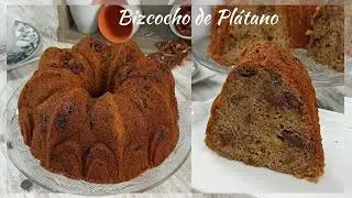 🍌 Si tienes PLÁTANOS maduros, prepara este fácil BIZCOCHO!! JUGOSO DURANTE DIAS! | Banana Cake Moist