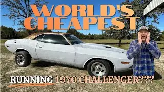 World's Cheapest Complete Running & Driving 1970 Dodge Challenger | Classic Car Restoration Begins!