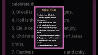 Indian Festival English Paragraph Write English essay on Indian Festival |How to write English essay