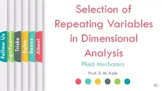 How to Select Repeating Variables | Dimensional Analysis |Buckinghams Pi Theorem Simplified | #LLAGT
