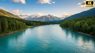 Powerful Mountain River 🏔️ Strong Water Flow for Deep Anxiety Relief [4K]