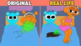 Best TikToks of Incredibox Sprunki: Who farts harder 💨 Sky and Oren💨  | Original vs Plush Toys