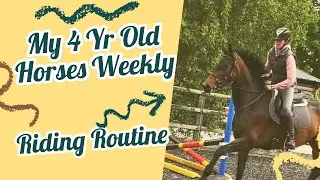 MY FOUR YEAR OLD HORSES WEEKLY TRAINING ROUTINE | Equestrian Vlog