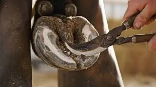 Horse Hoof Care ASMR: Wild Trimming & Deep Cleaning (Satisfying)
