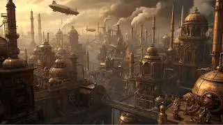 Steampunk World in 4K &bull; 1 Hour of Industrial Art | Mechanical Creatures & Metal Designs