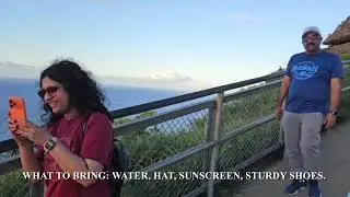 The Diamond Head Summit  Trail is a popular, moderate 1.6-mile round trio hike in Honolulu, Oʻahu,