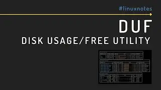 DUF - Disk Usage/Free utility, monitor disk space from the command line