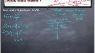 Concavity Practice Problem 4 - Calculus