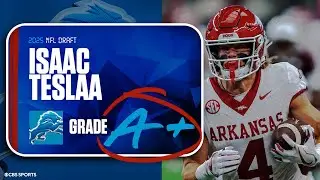 2025 NFL Draft Grades: Lions receive 'A+' for selecting WR Isaac TeSlaa at No. 70 overall