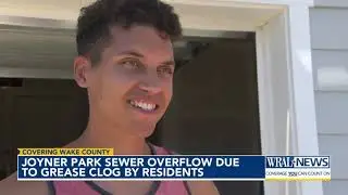 Joyner Park sewer overflow due to grease clog by residents