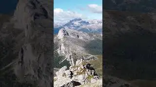 Paradise mountain view in Dolomites in Alps perfect weather healthy walking #shorts