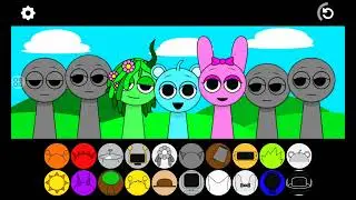 Sky X Pinki X Girl Green in Sprunki